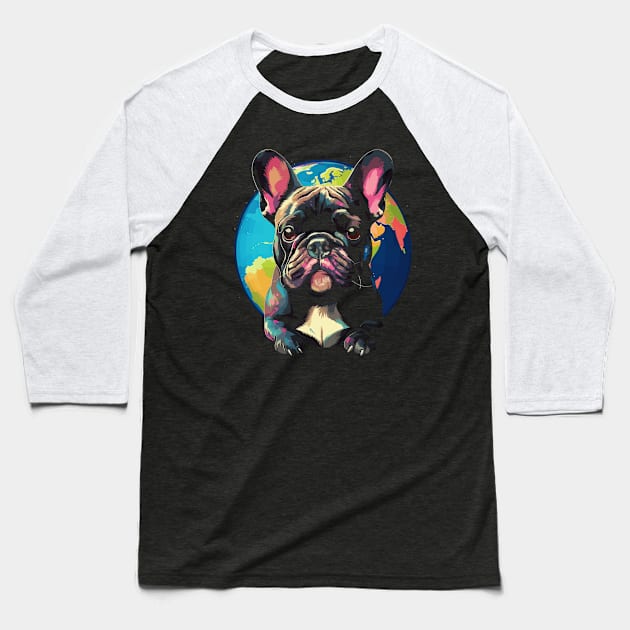 French Bulldog Earth Day Baseball T-Shirt by JH Mart